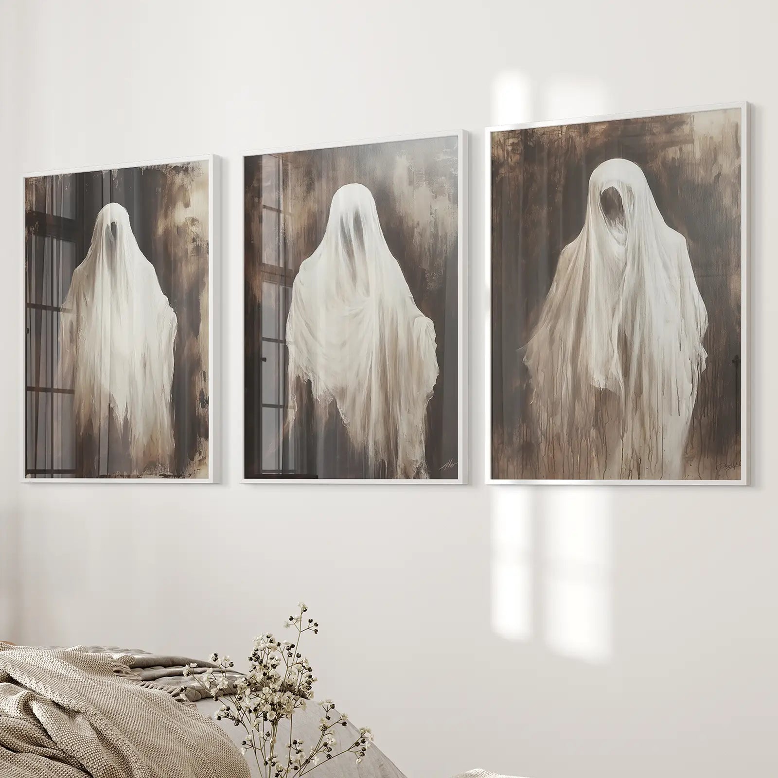 Vintage Ghosts Halloween Wall Art Decor Poster