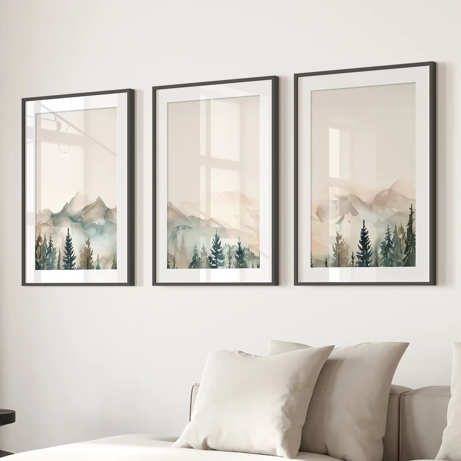 Nature Prints Modern Minimal Forest Wall Art Set