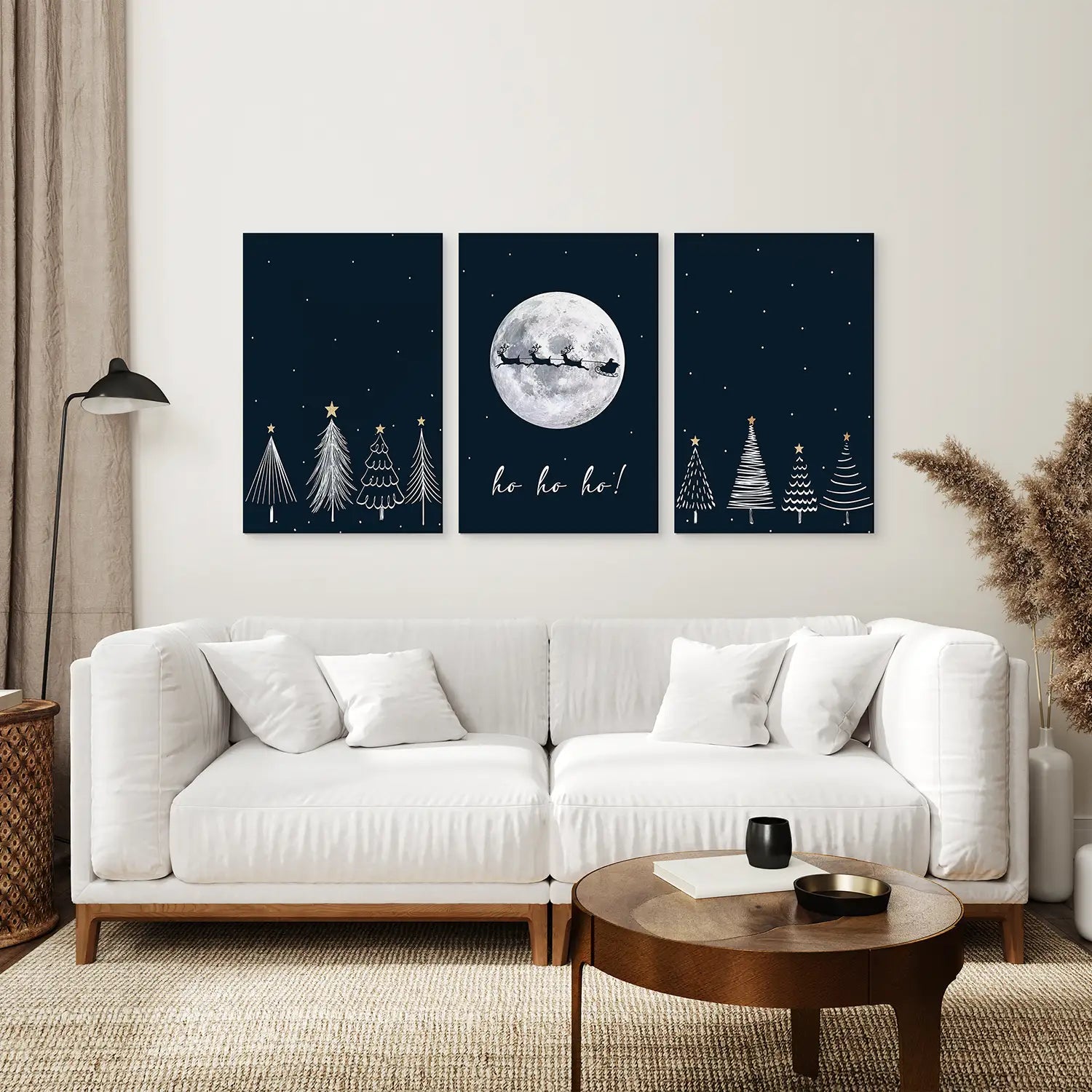 Winter Nordic Landscape Xmas Set of 3 Prints