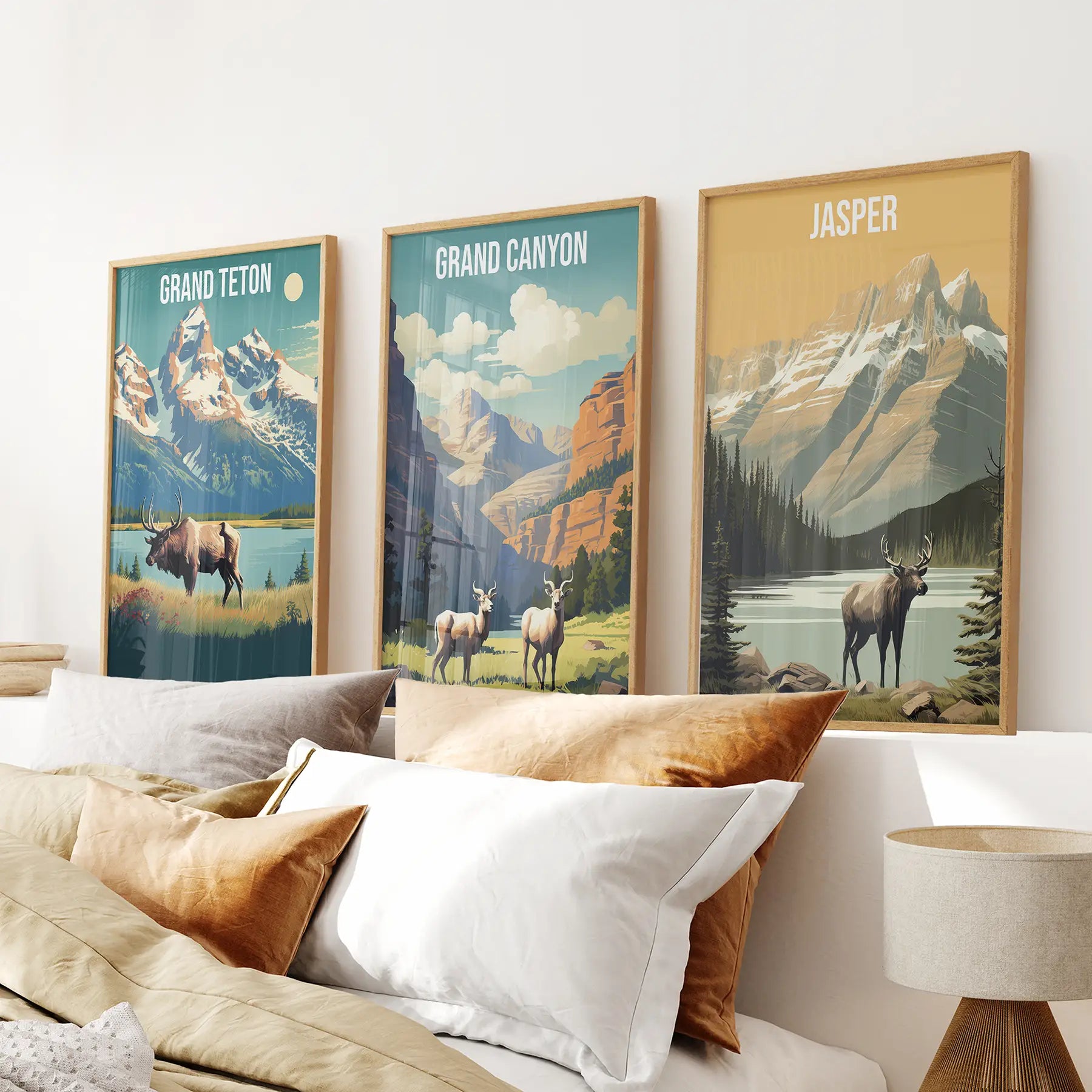 Grand Canyon, Jasper, Grand Teton. National Park Wall Art
