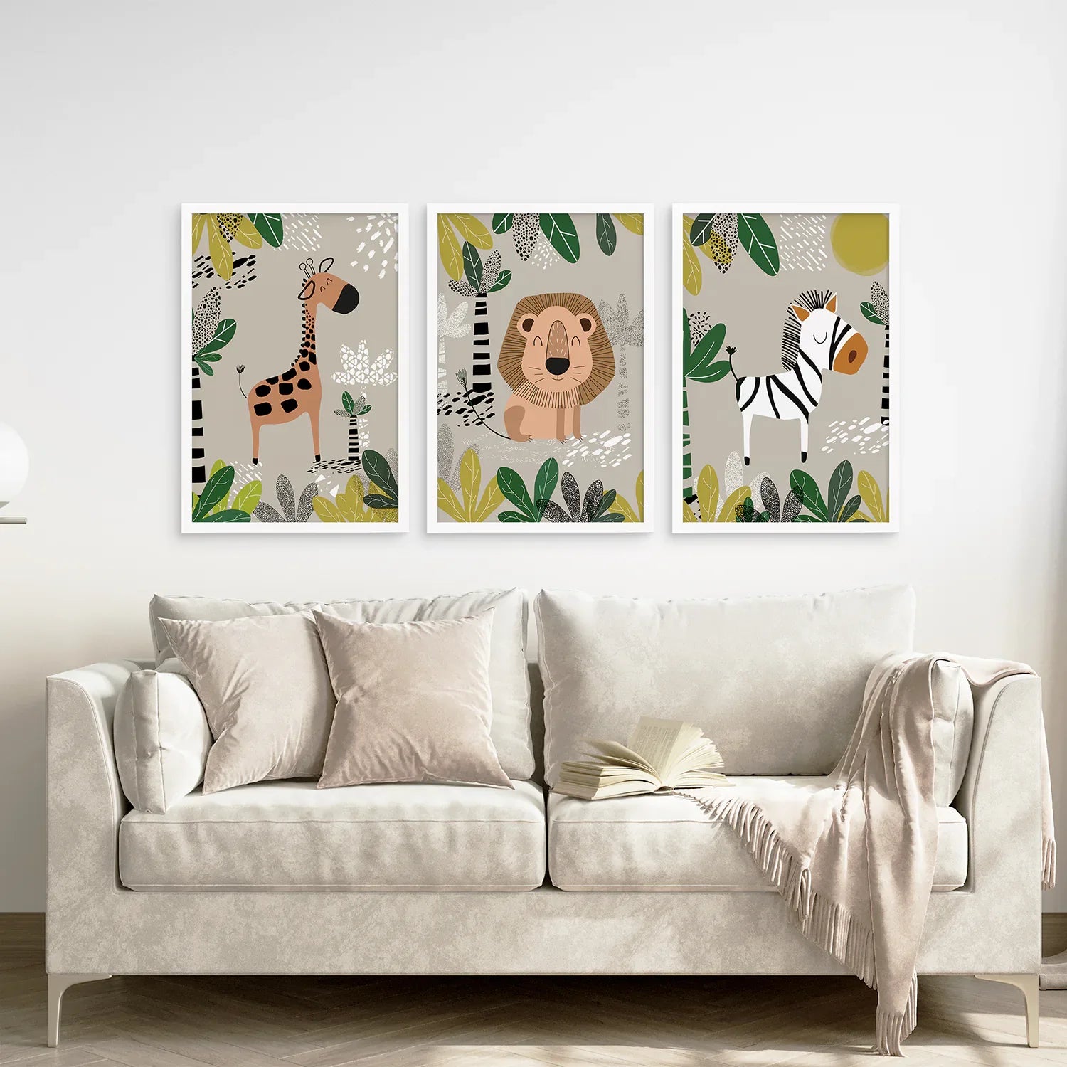 Set of 3 Safari Baby Animal Art Prints