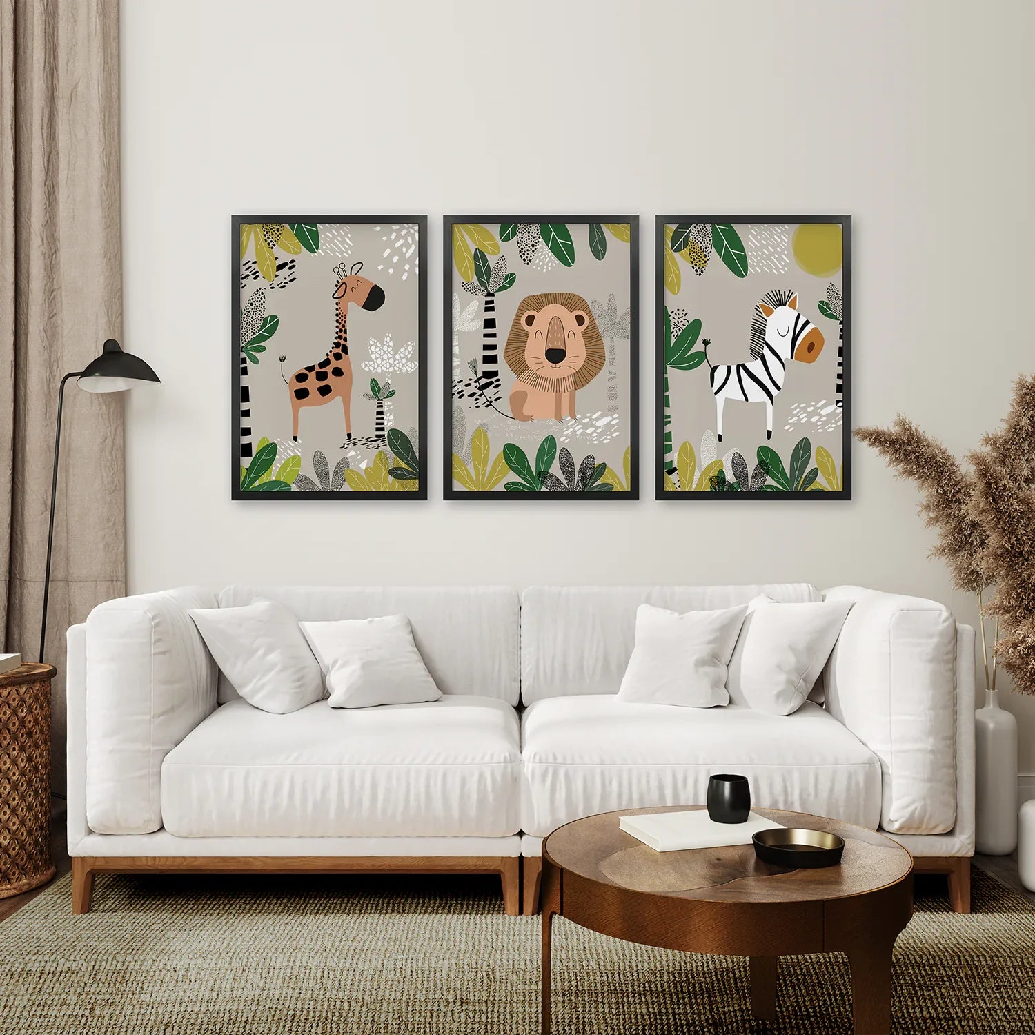 Set of 3 Safari Baby Animal Art Prints