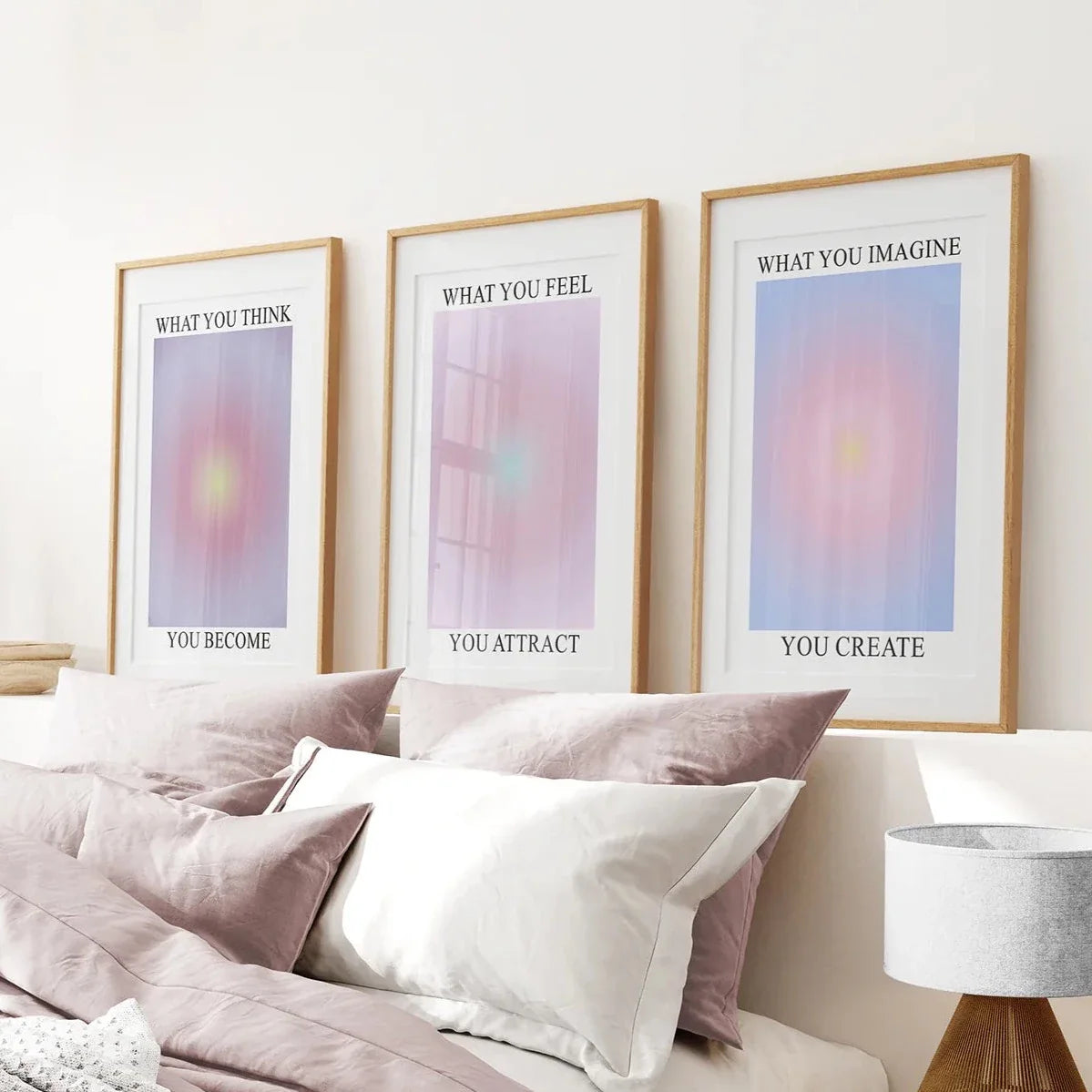 Trendy Spiritual Aura Energy Set of 3 Prints
