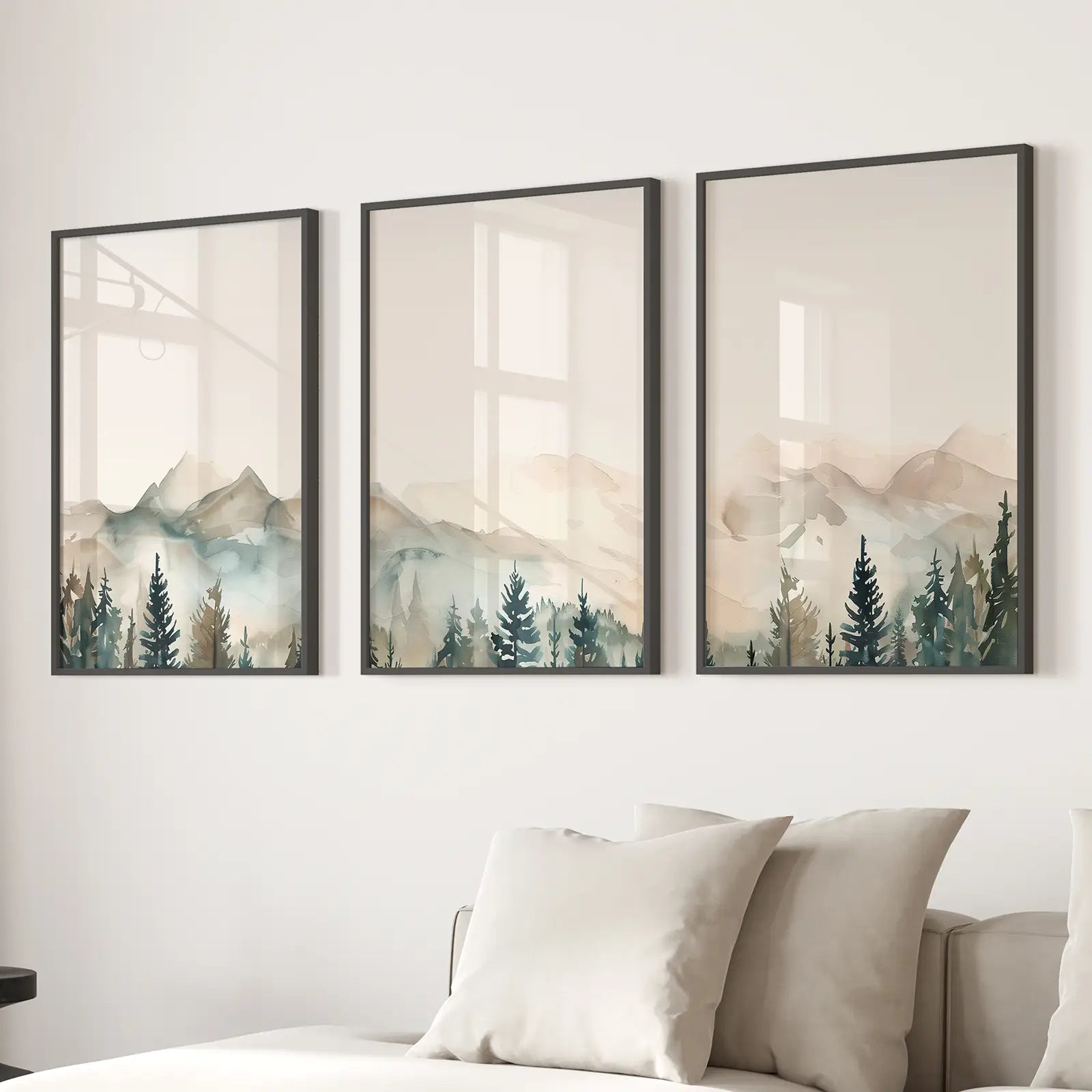 Nature Prints Modern Minimal Forest Wall Art Set