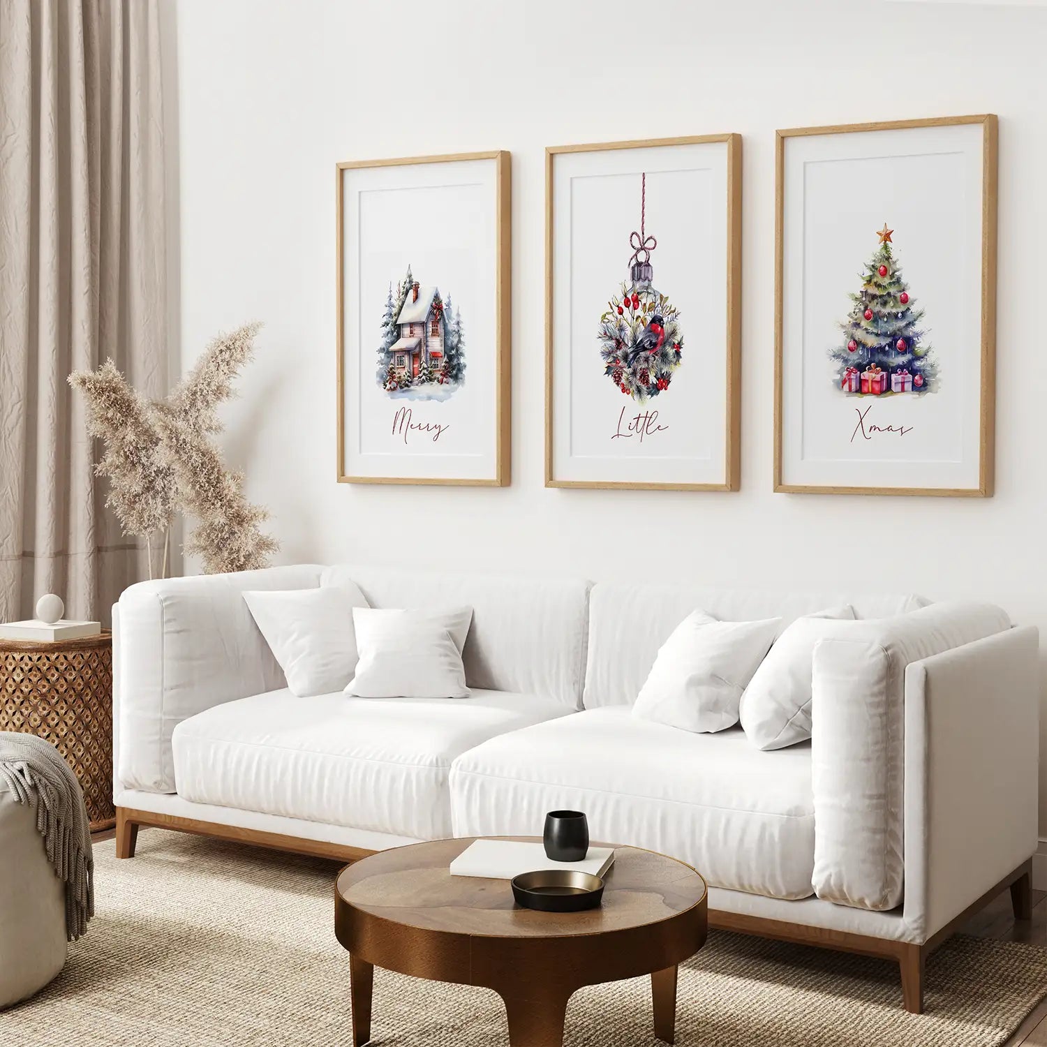 Painting Snowy Christmas Tree Nursery Wall Art