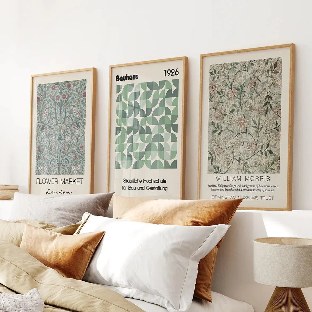 Botanical Neutral Wall Art Home Posters Set