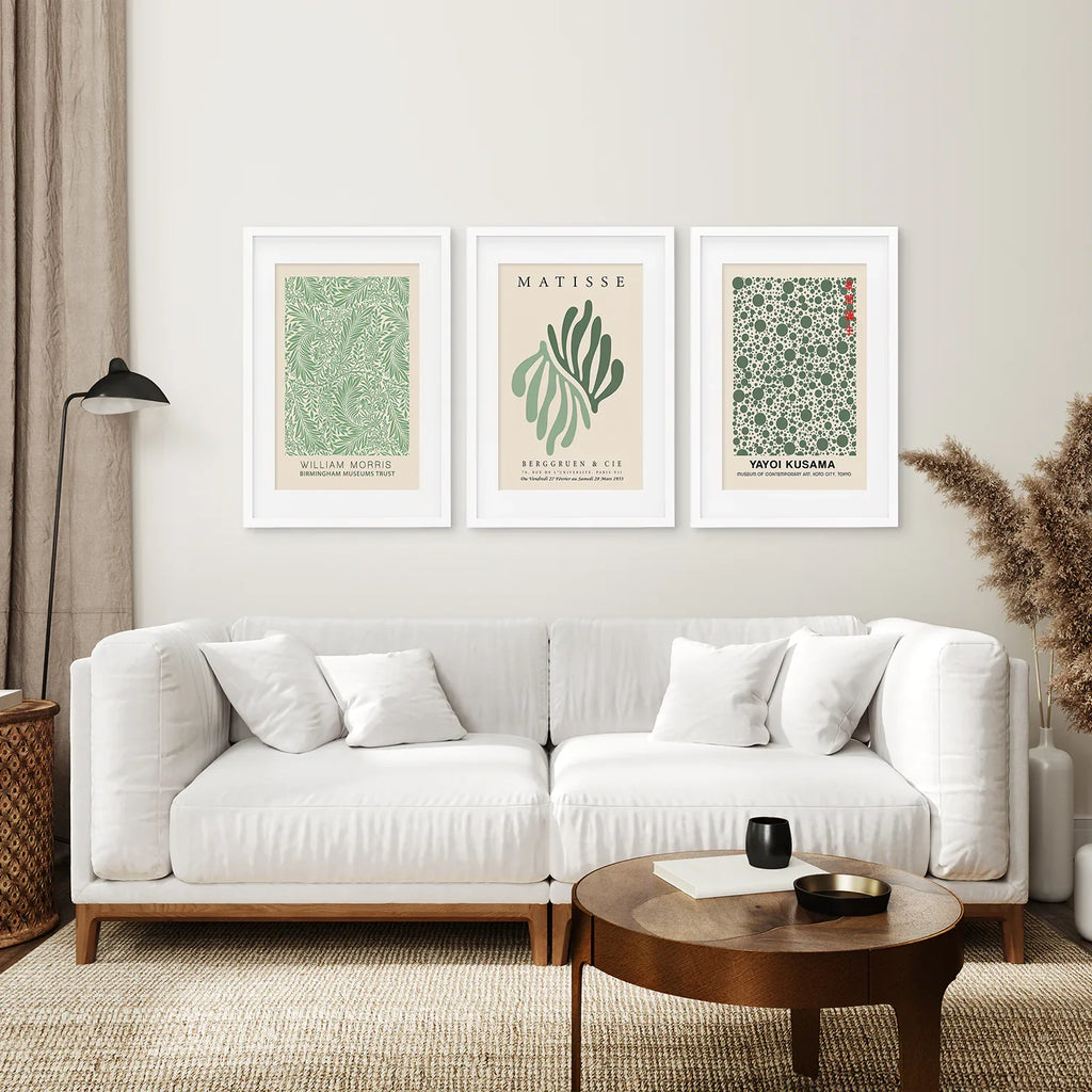 Sage Green Matisse Art Print Set of 3 Piece