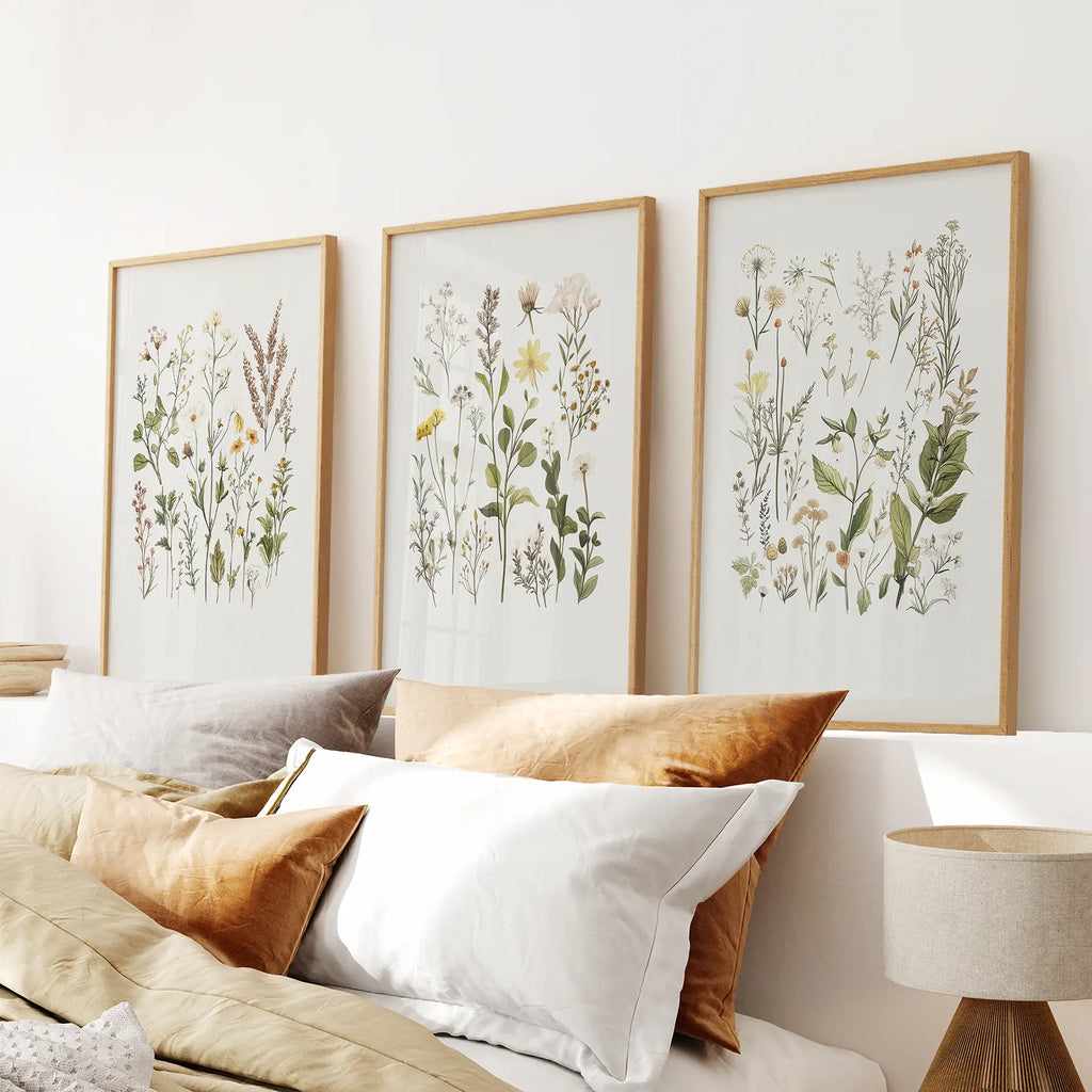 Minimalist Wild Plants. Botanical Poster Art Decor