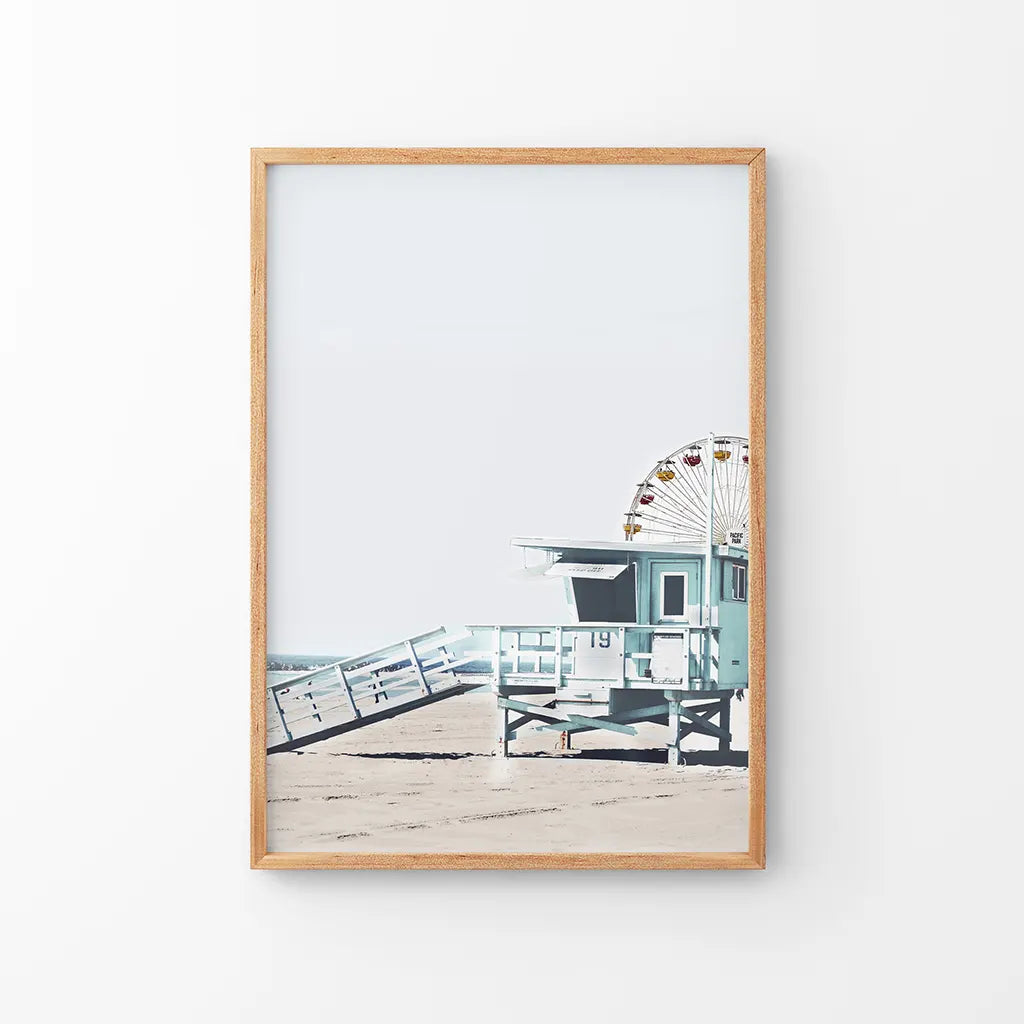 Santa Monica Beach Wall Decor. Lifeguard Tower