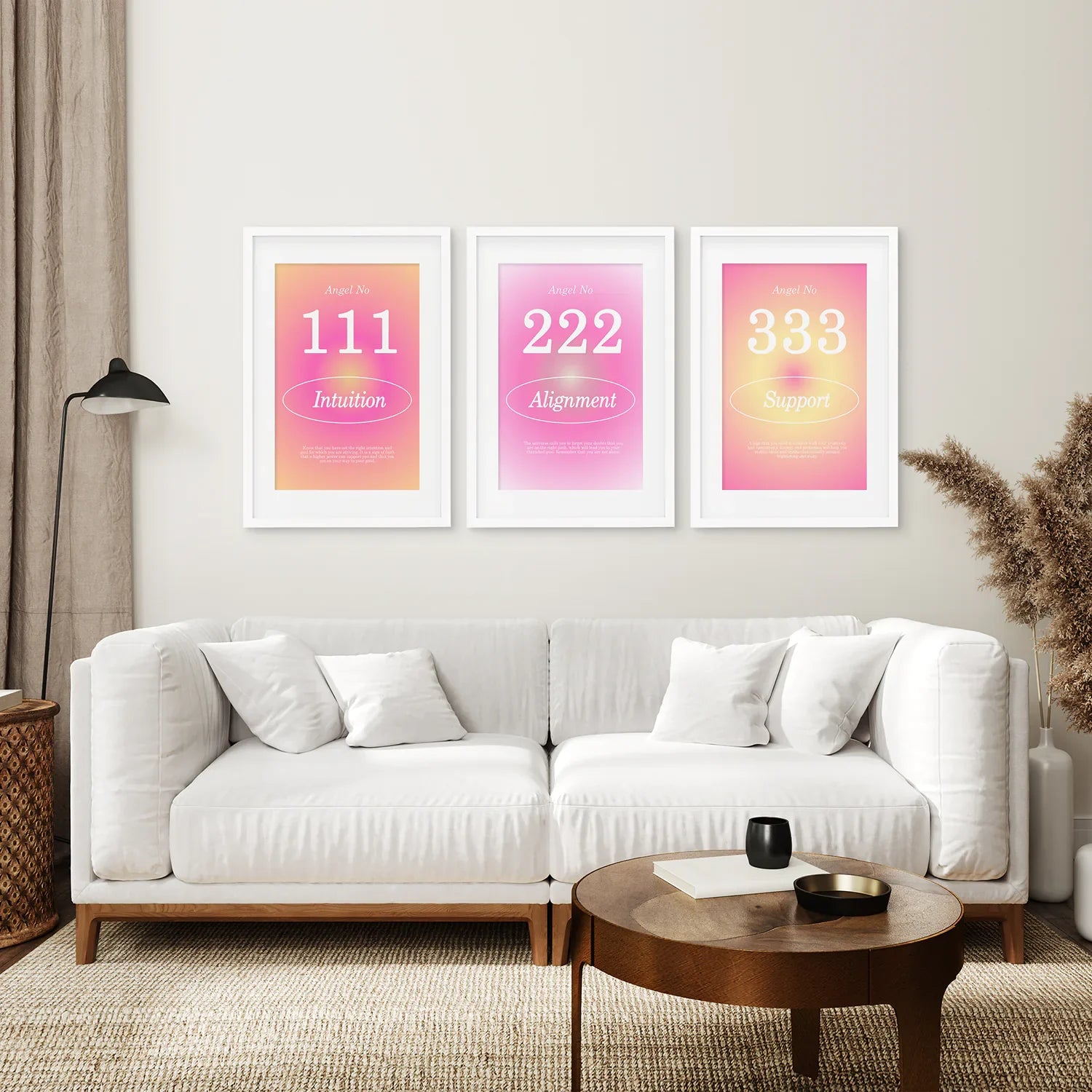 Colourful Gradient Aura Angel Wall Decor