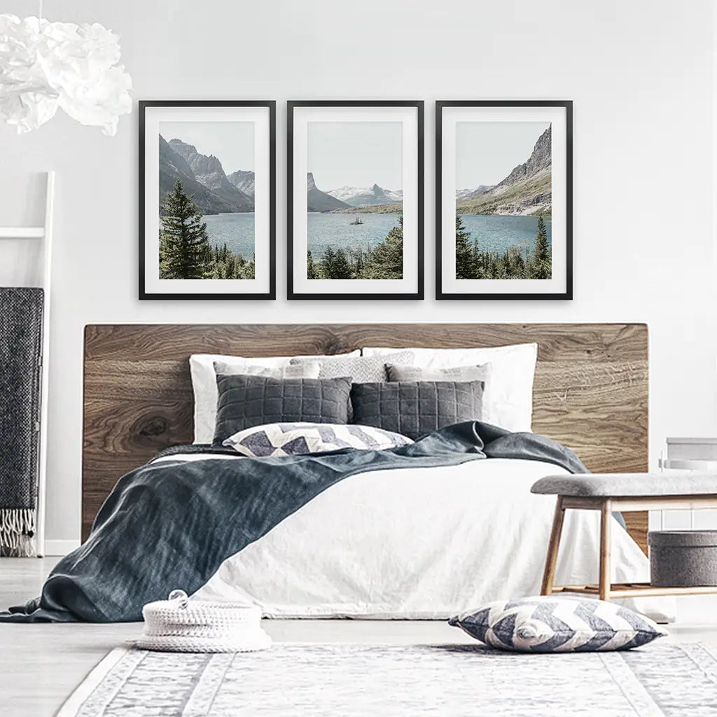 Montana Glacier National Park. Mountain Lake. Travel Wall Art