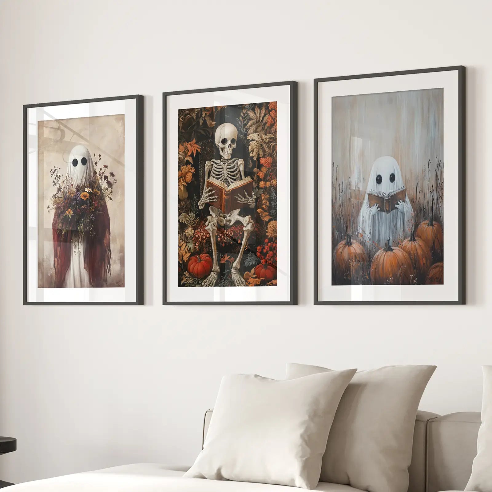 Halloween Skeleton Wall Art Decorations Posters
