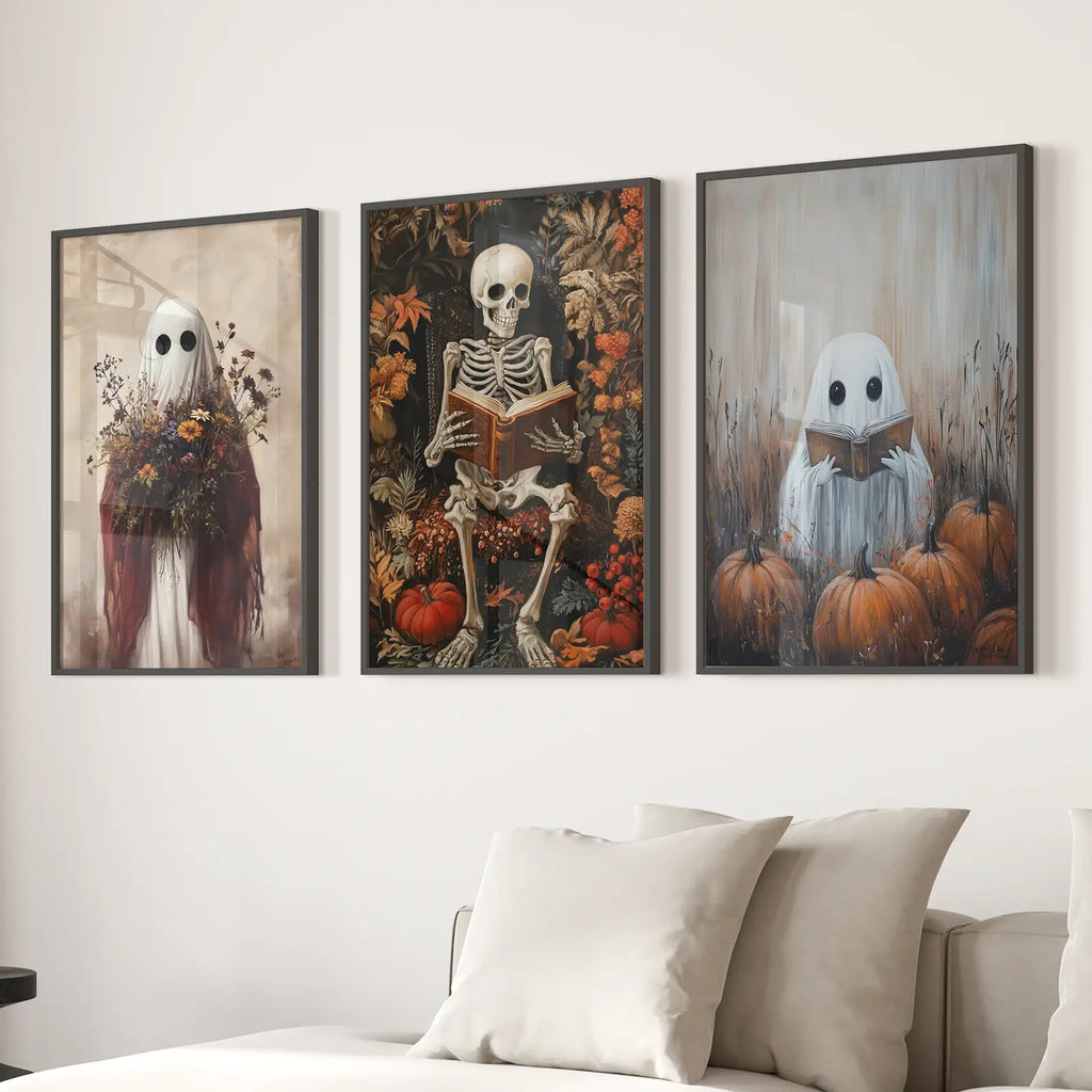 Halloween Skeleton Wall Art Decorations Posters