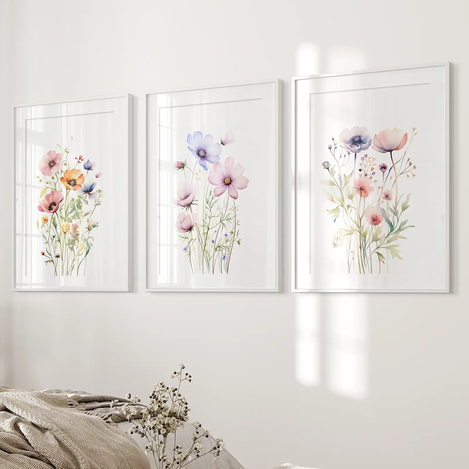 Minimalist Watercolor Botanical Prints Art Decor