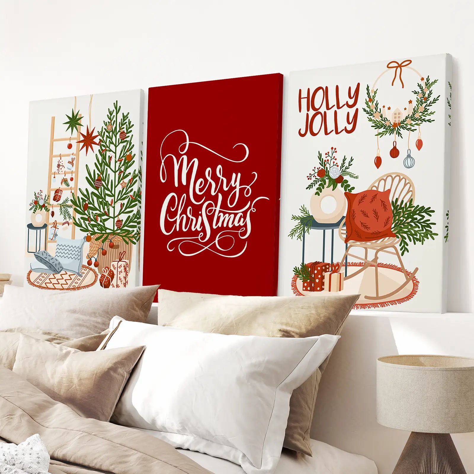 Winter Scene Print Xmas Wall Decor Poster Art