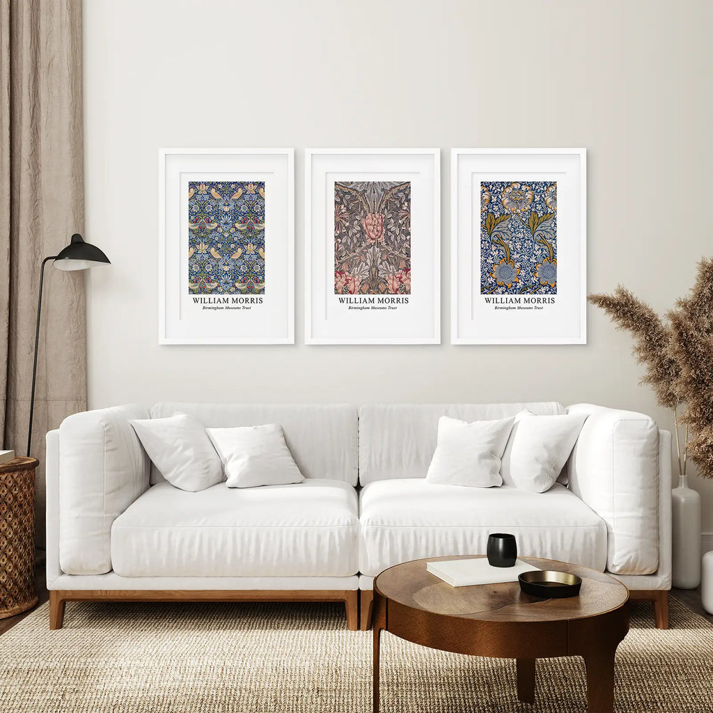 Modern Art Nouveau William Morris Set of 3 Prints
