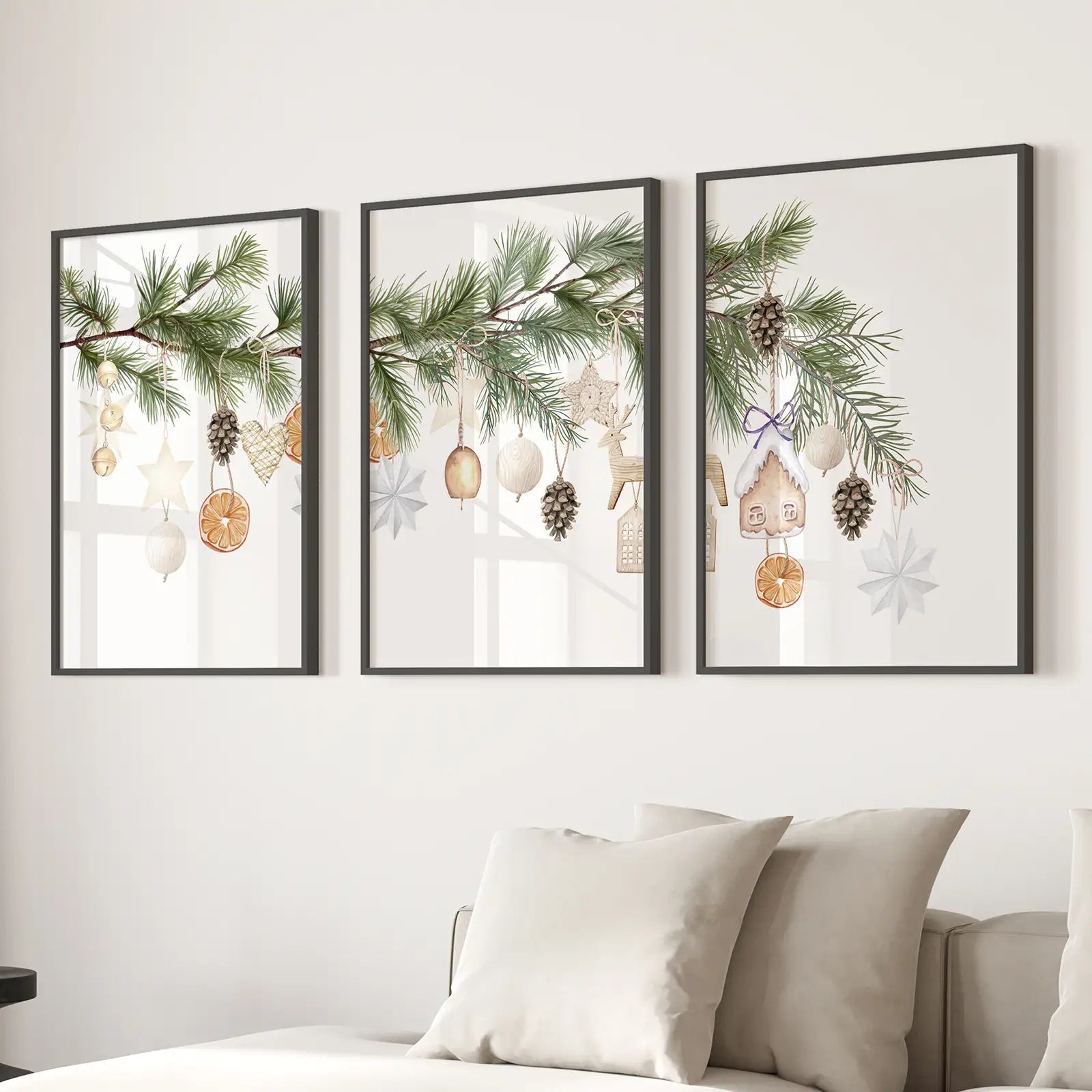 Vintage Xmas Wall Art Print Trendy Winter Decor