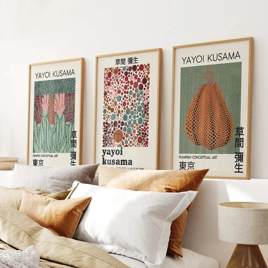 Contemporary Yayoi Kusama Retro Wall Art Decor
