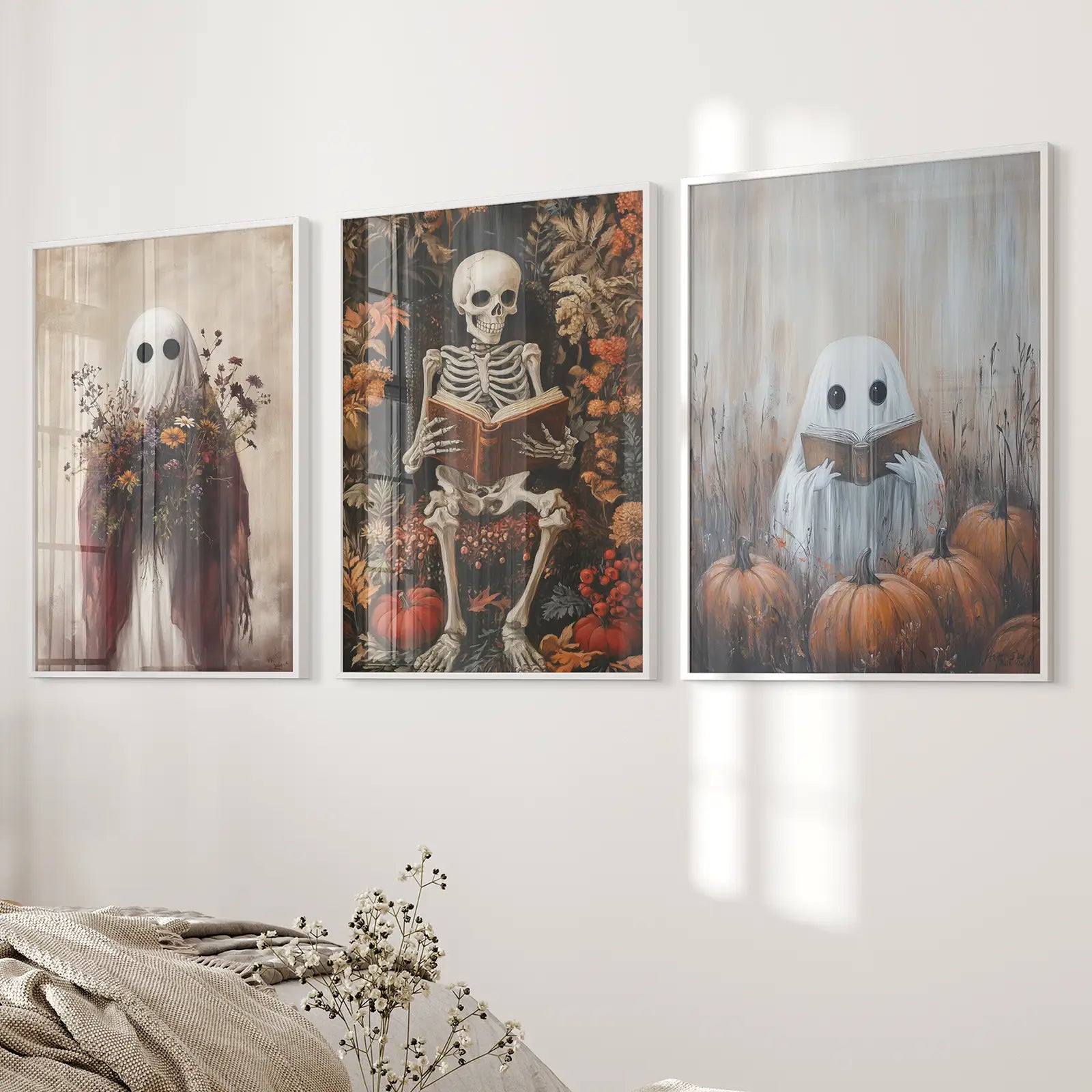 Halloween Skeleton Wall Art Decorations Posters