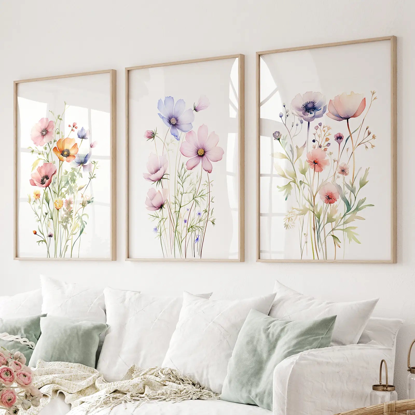 Minimalist Watercolor Botanical Prints Art Decor