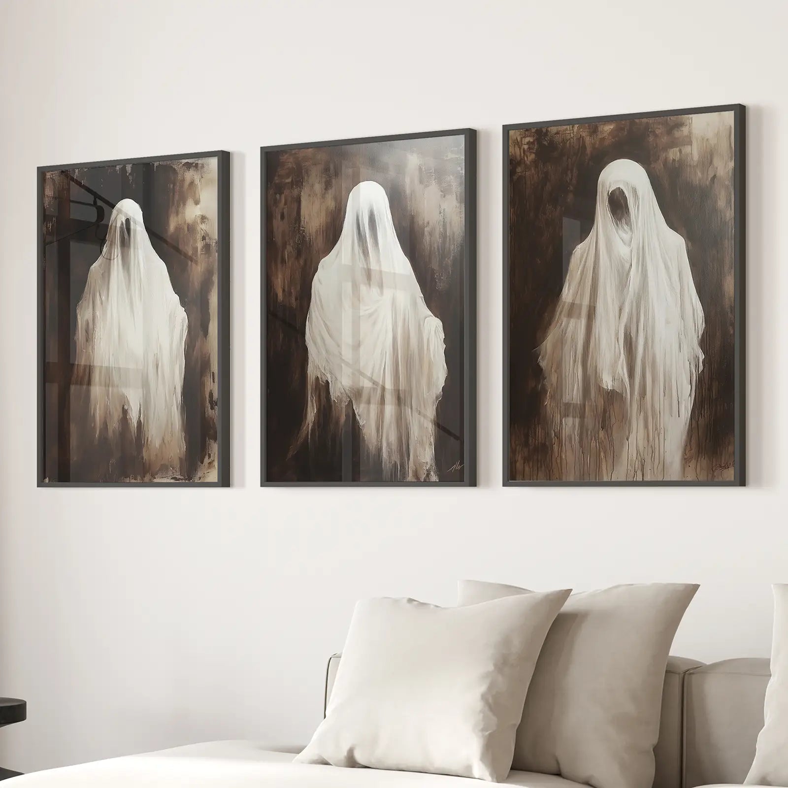 Vintage Ghosts Halloween Wall Art Decor Poster