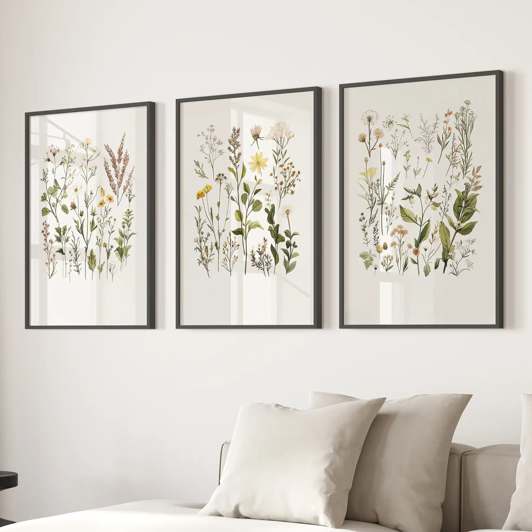 Minimalist Wild Plants. Botanical Poster Art Decor