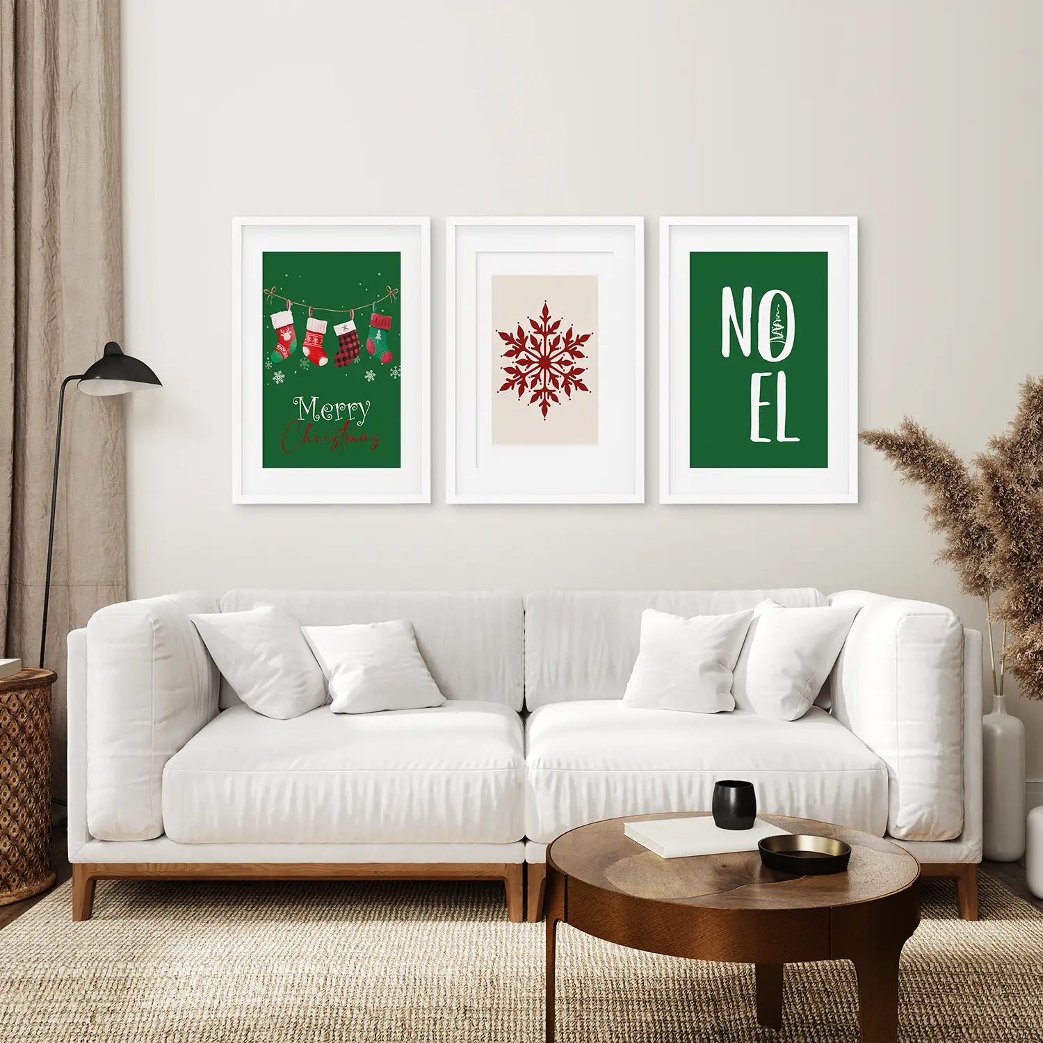 Trendy Green Christmas Holiday Art Nursery Decor