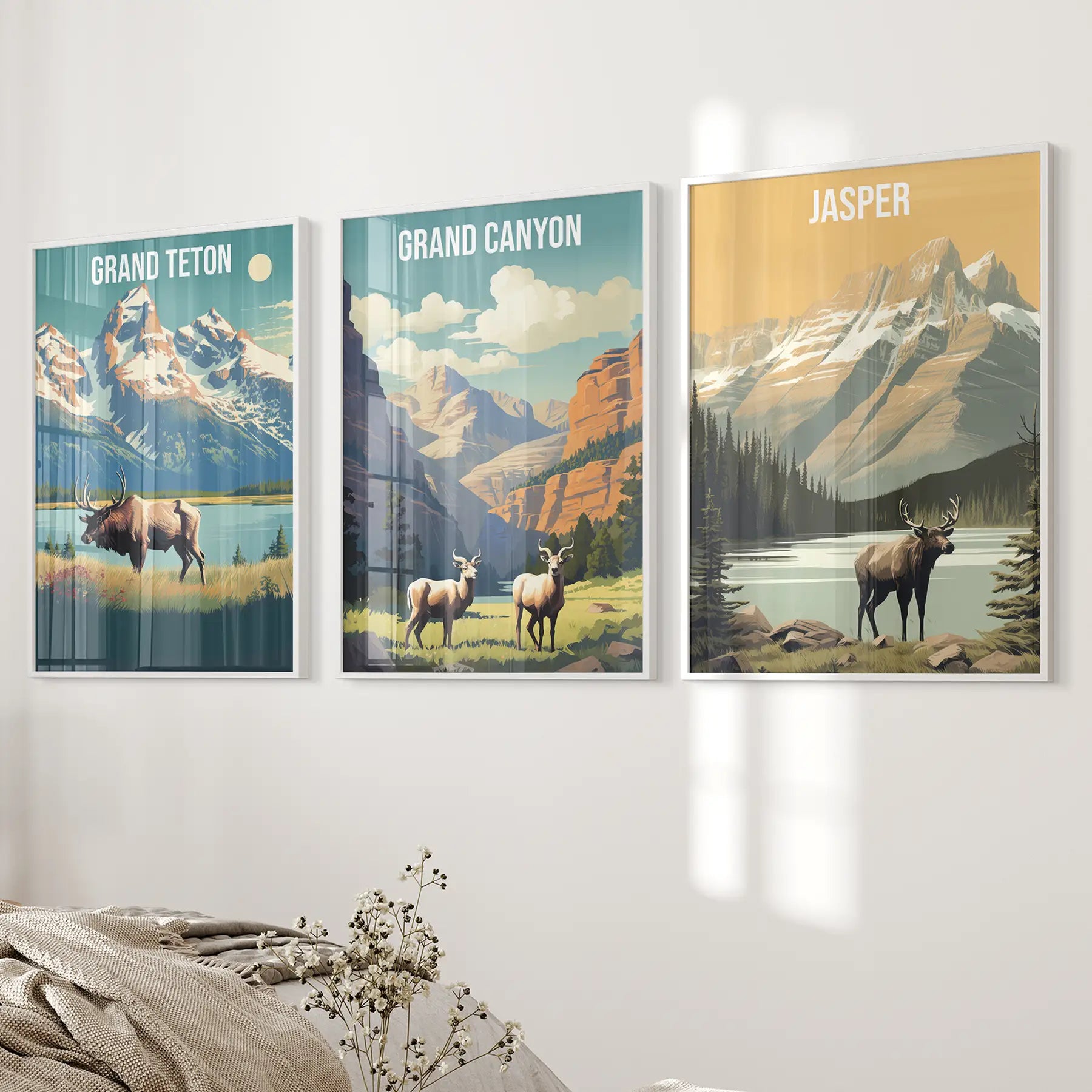 Grand Canyon, Jasper, Grand Teton. National Park Wall Art