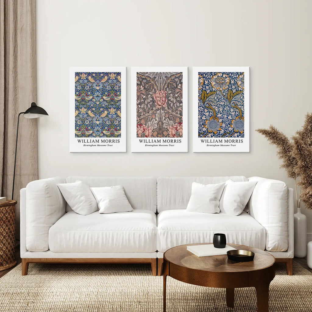 Modern Art Nouveau William Morris Set of 3 Prints