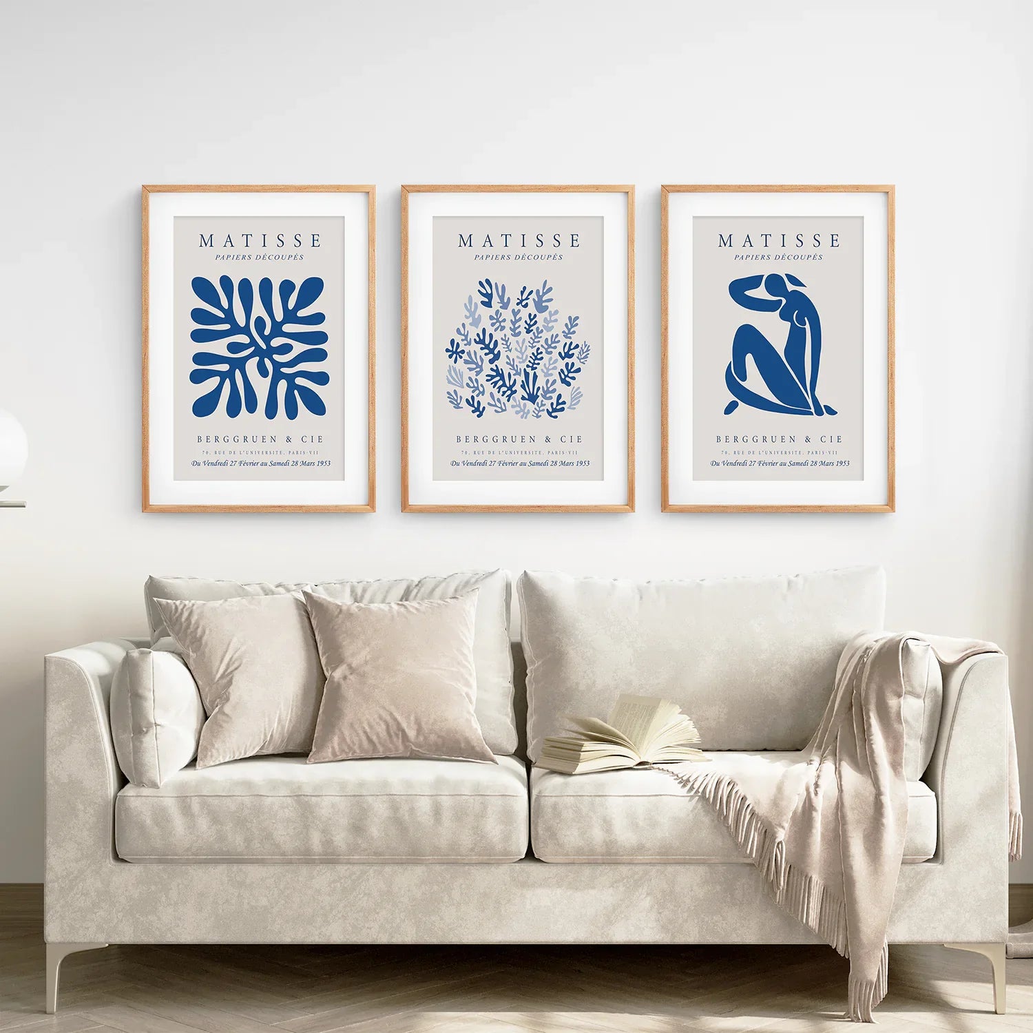 Henri Matisse Museum Blue Wall Art Print Set