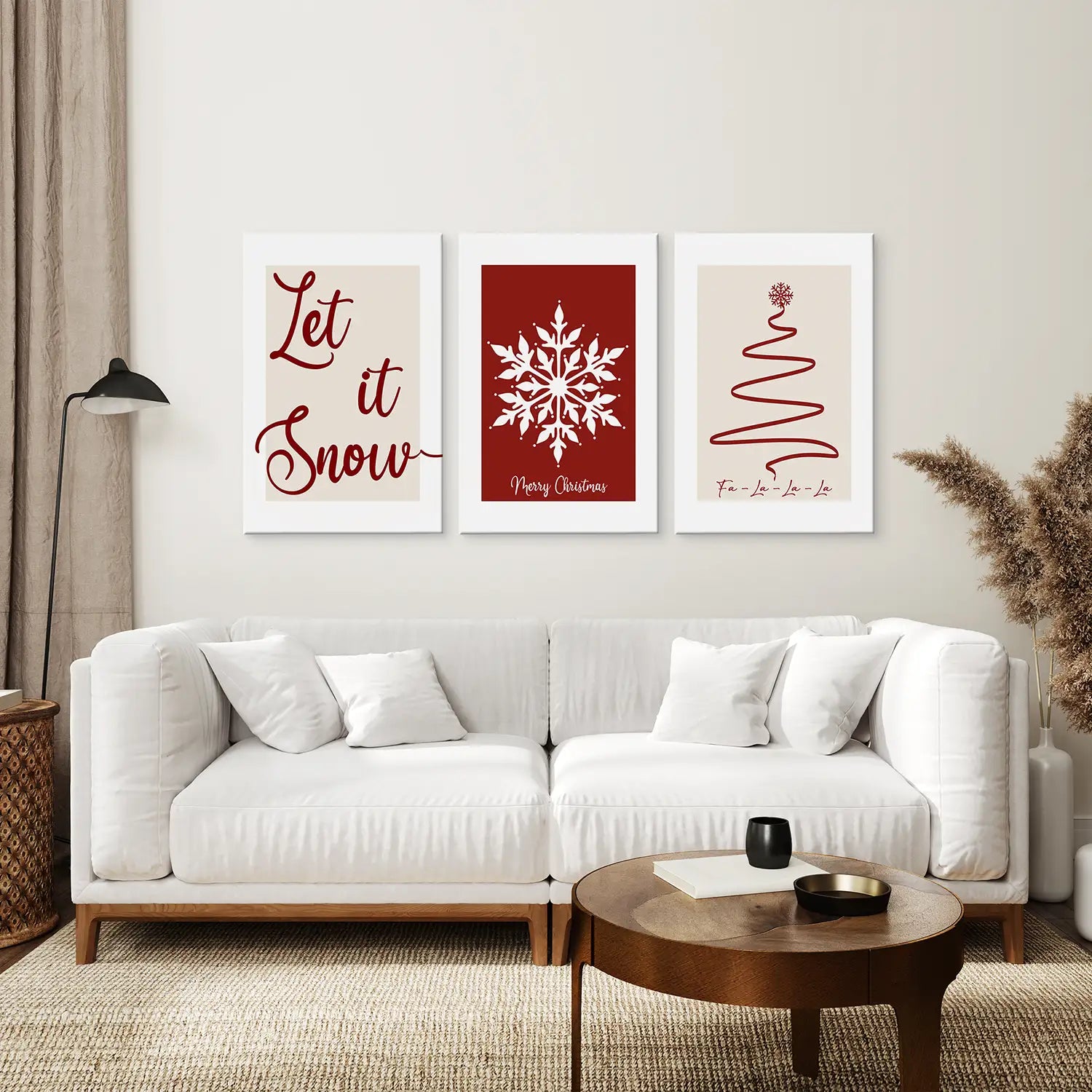 Merry Christmas Minimalist Holiday Decor Poster